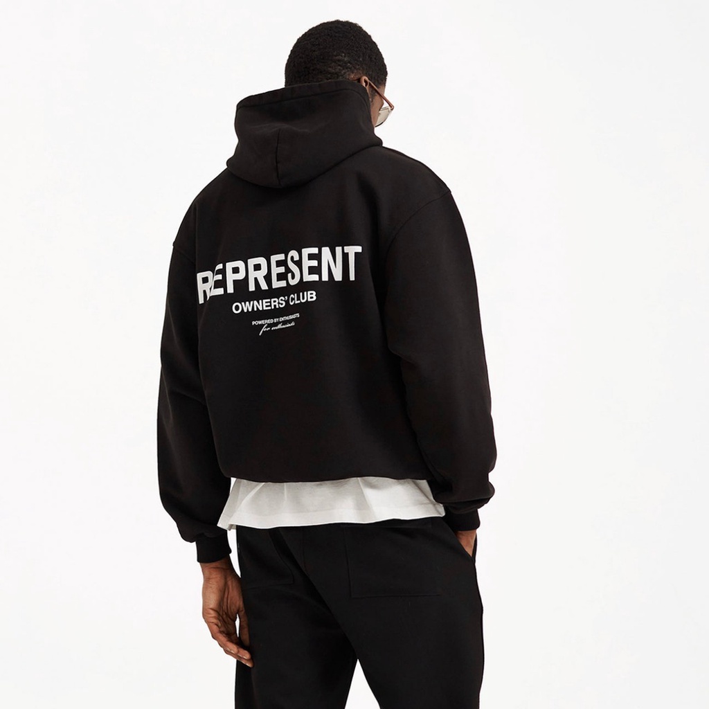 Sweater Hoodie REPRESENT Pria Distro Sweater Black Pria Wanita Ukuran Jumbo