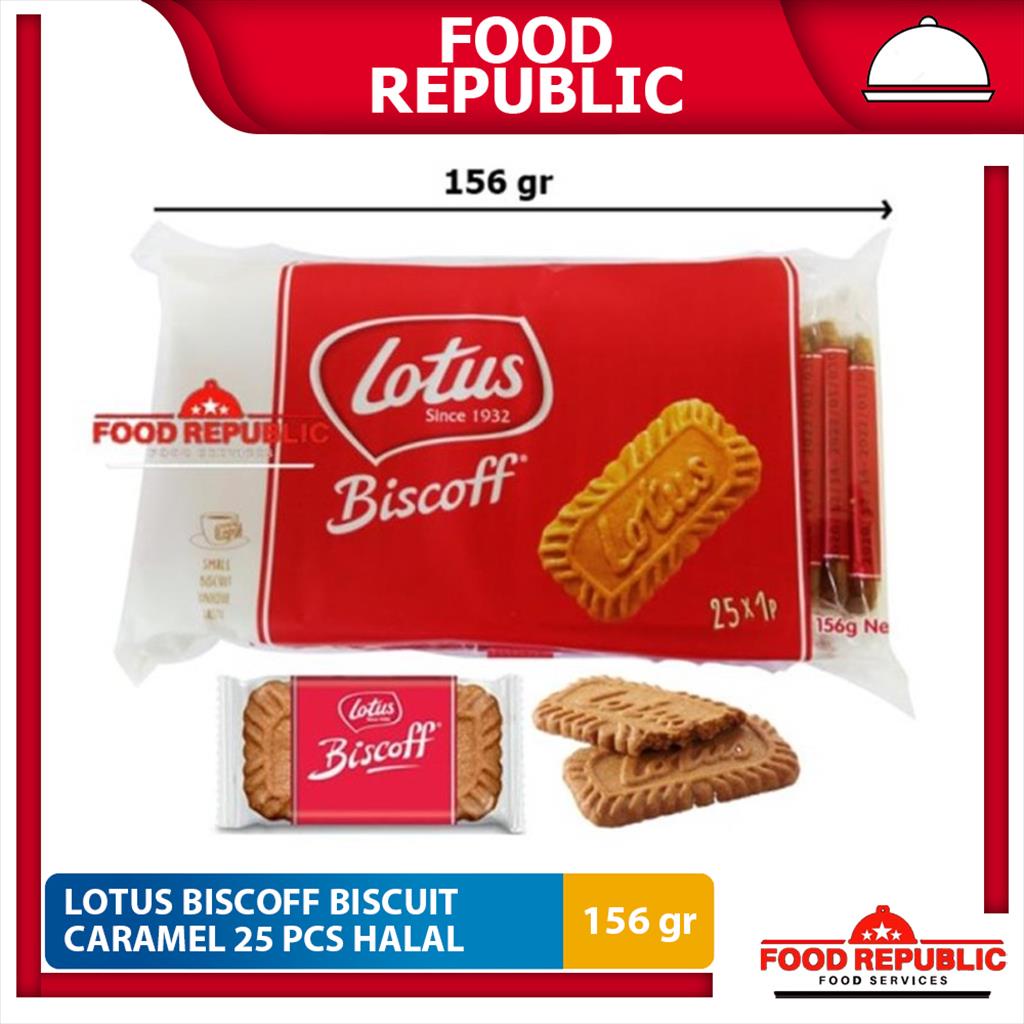 Jual LOTUS BISCOFF BISKUIT KARAMEL 156 GR 25 PCS CARAMELISED BISCUITS