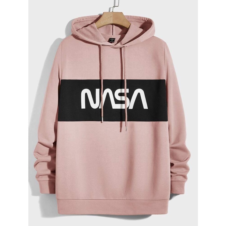 NASA BLOCK Jumper Hoodie II  Sweater Hoodie Trendy II Sweter Oblong Topi Sz M - XL ( Pria &amp; Wanita / Anak &amp; Dewasa )