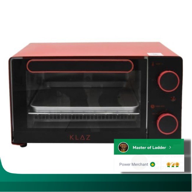 RD KLAZ Oven Toaster pemanggang kapasitas 9 Liter - Merah Hitam
