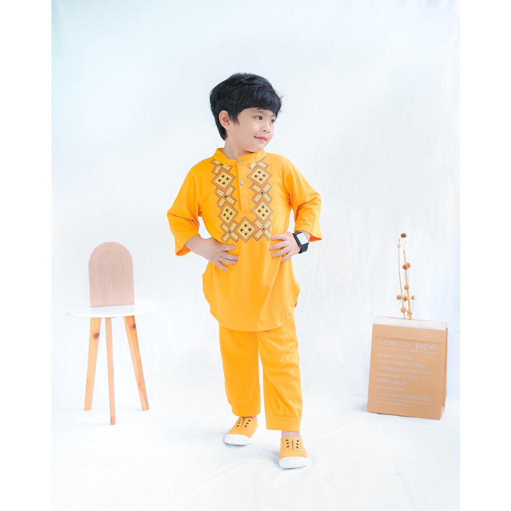 Setelan Koko Anak Fawaz Original Lucuna Baju Muslim Super Premium