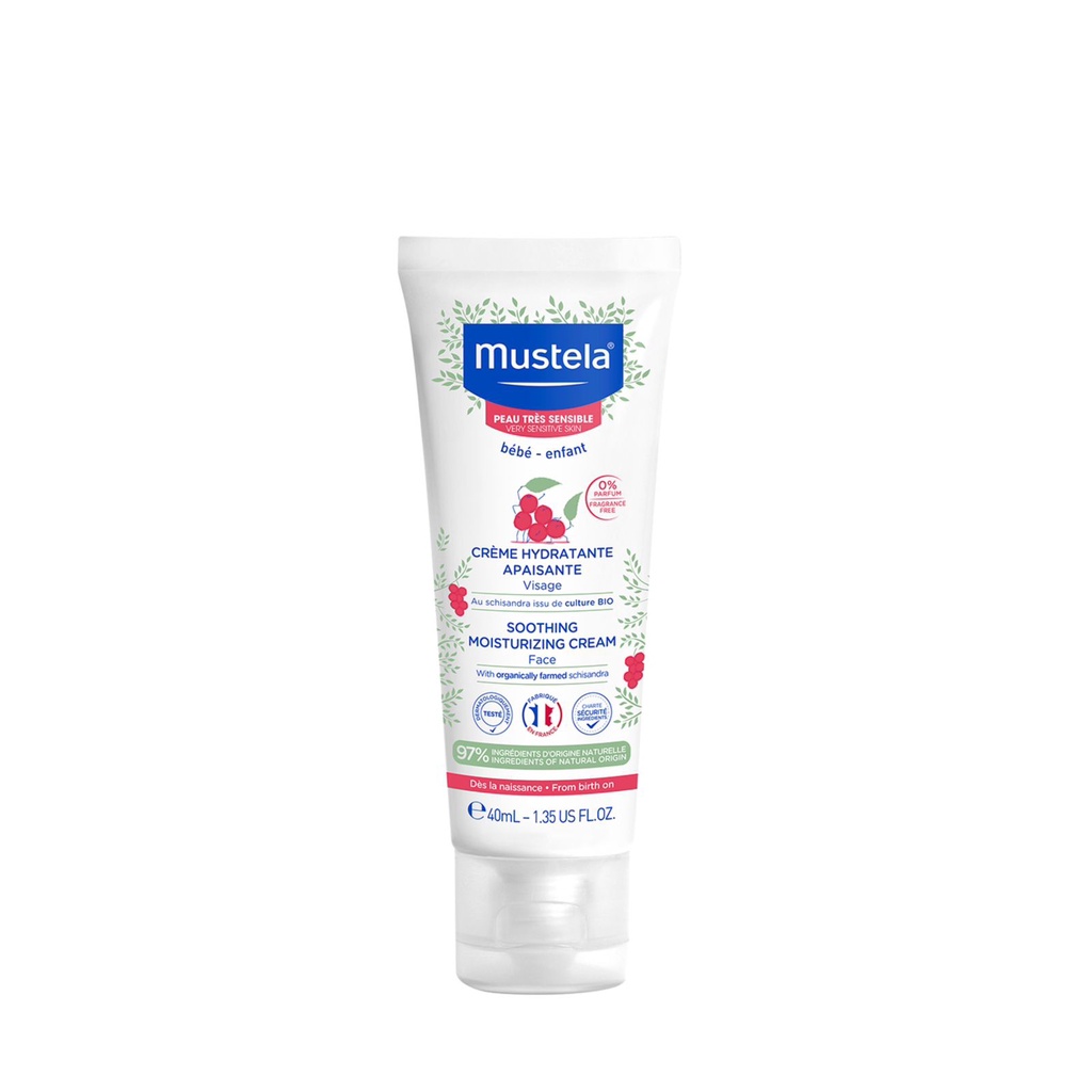 Mustela Moisturizing Cream 40 ml - Krim Wajah Bayi Kulit Sensitif