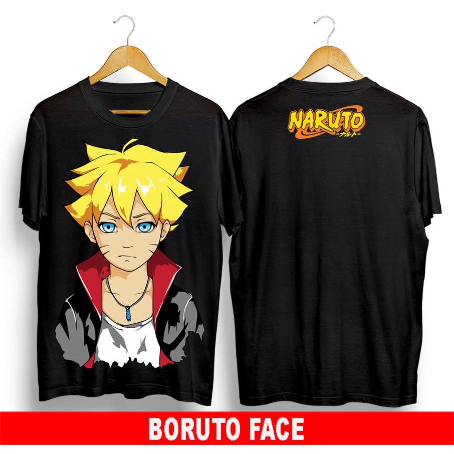 Kaos murah Kaos distro murah baju  distro pria t-shirt murah combed30s boruto cool hitam