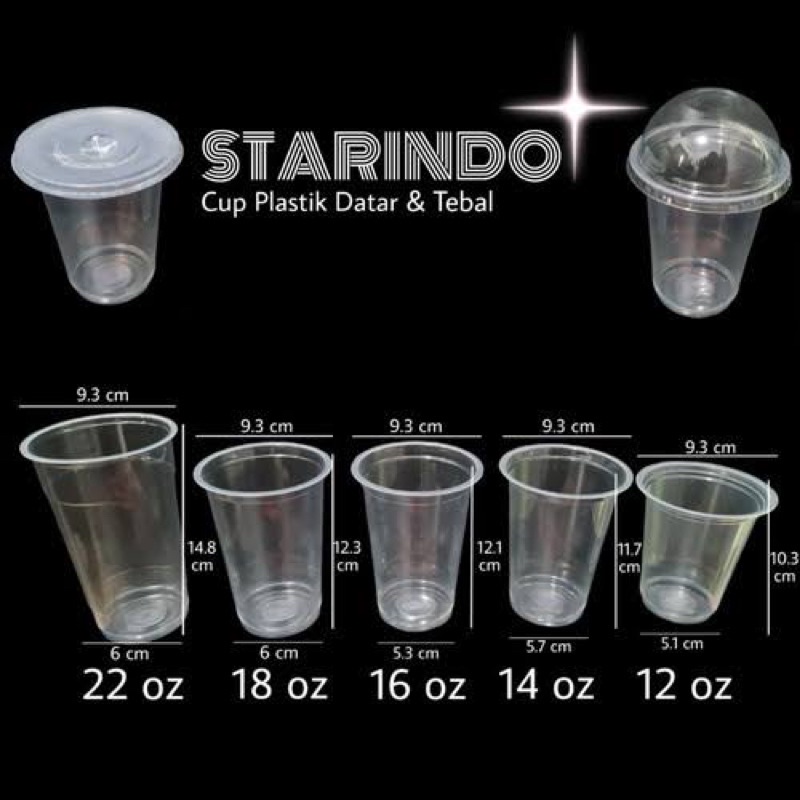 Cup Starindo 18 Oz Tebal 8 gr (Isi 50)