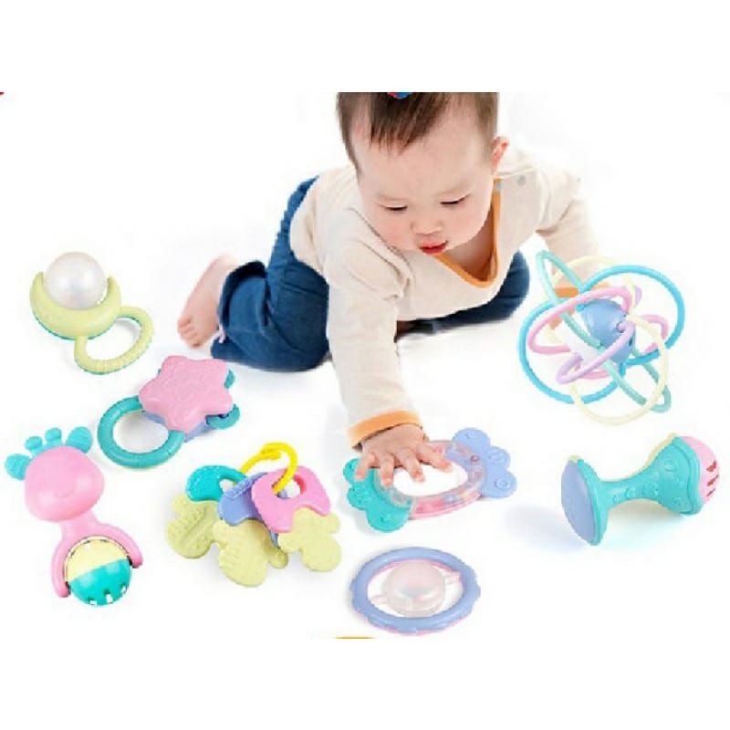 gigitan bayi / baby teether / baby cheweing / baby rattle / mainan bayi kerincing untuk 3 bulan