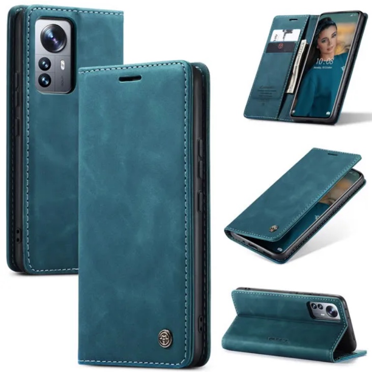 Flip Case CaseMe Xiaomi 12 Pro - Xiaomi 12 Premium Leather Flip Wallet Case Magnetic