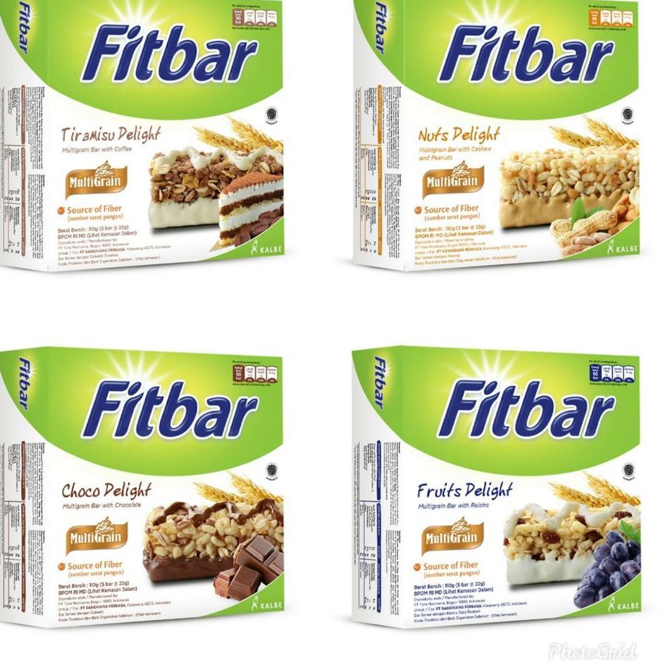 

[PRODUK HCJ9U] Fitbar Cemilan Instan Untuk Diet 1 box isi 5pcs x 22 gram INJ