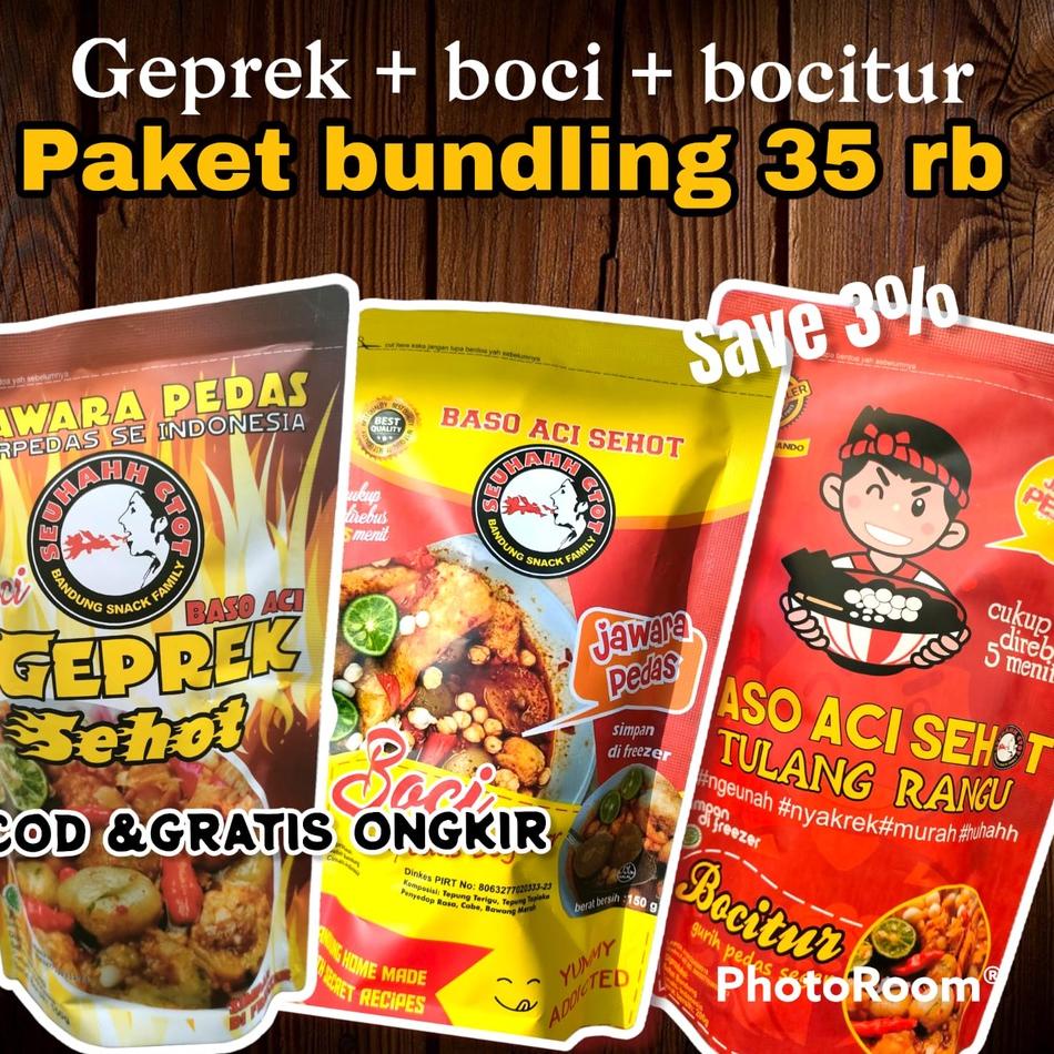 

【Penjualan Terbaik】✅COD SEHOT - Paket bundling 3 Boci, Bocitur, Geprek