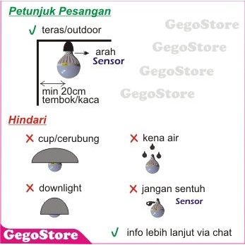 Lampu Sensor Cahaya 15Watt Bohlam Led Otomatis