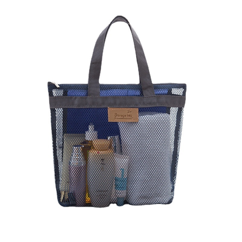 MAANGE Tas Kosmetik Organizer Travel Pouch Tas Pantai Jinjing Ritsleting Portabel Tas Cuci Perjalanan Tas Penyimpanan Ta