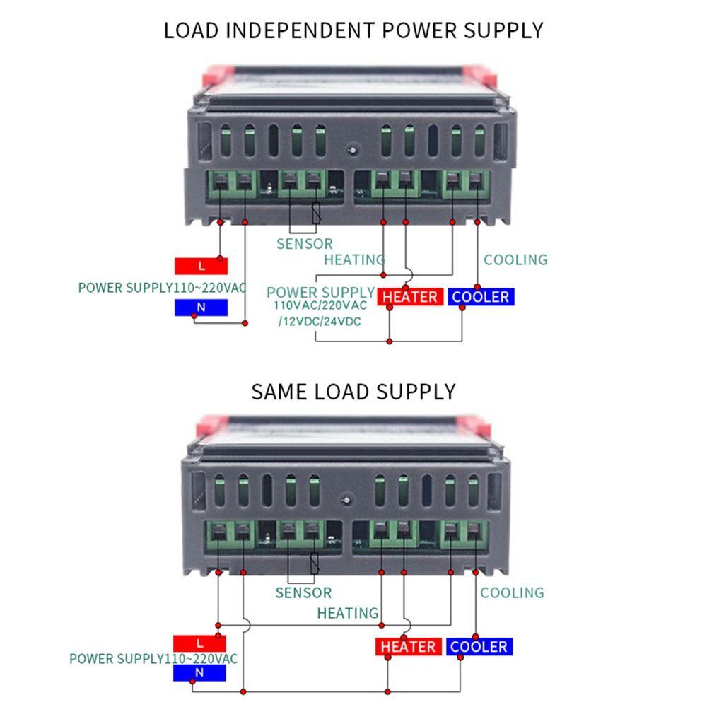 Termostat Digital TOP Termostat Digital High Quality 12V 24V 220V 10A Pemanas Pendingin Thermoregulator Relay