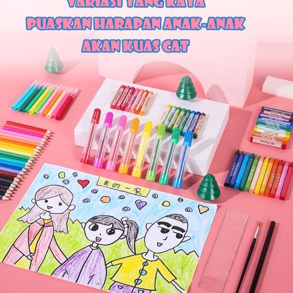 

❀❀ IMomBayi Crayon Set 208pcs / Krayon Mewarnai Anak 208pcs / Pensil Warna Set 208pcs