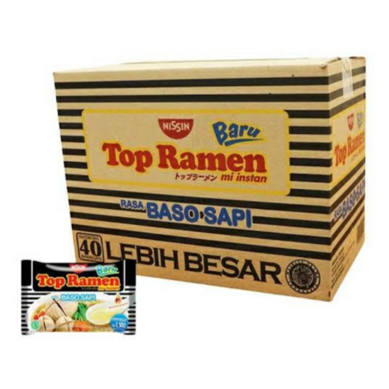 

Top Ramen Besar 56gr Per Dus Isi 40 - Baso Sapi