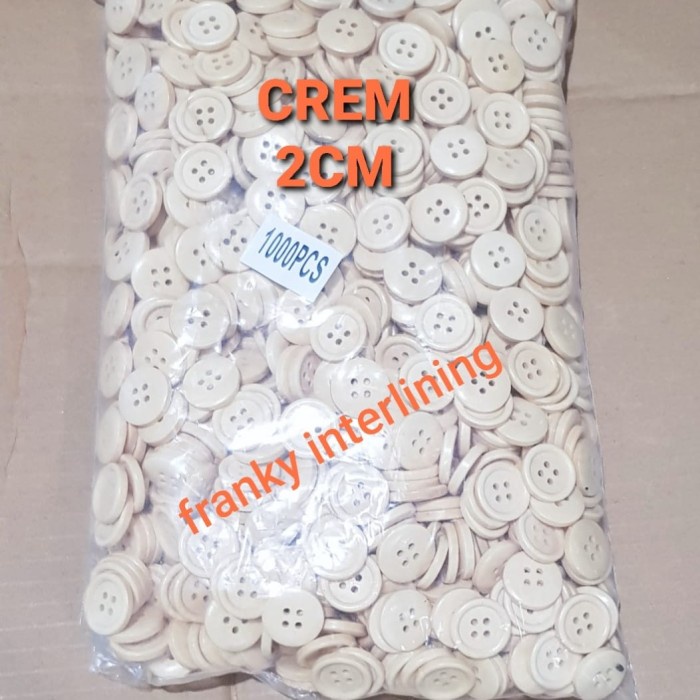 Kancing Kancing Kayu Lebar 2Cm/32L Bungkus Besar Isi 1000Pcs