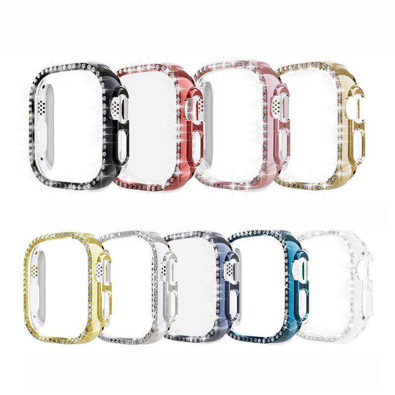 Diamond Casing Pelindung Untuk Apple Watch Ultra 49mm PC Bumper Untuk iWatch Ultra 49mm Pelindung Layar Case