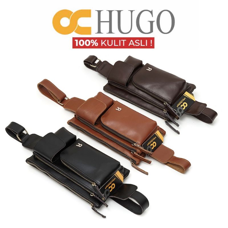 TAS SELEMPANG BAHAN KULIT SAPI ASLI ORIGINAL ODON CIBADUYUT BRAND LOKAL OC HUGO KERJA FORMAL TAS TRA