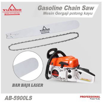 PROMO!!! Chainsaw Gergaji Potong Kayu Gergaji Mesin Senso BAR BAJA LASER 22 inch Mesin Potong Kayu Gergaji Chainsaw 2tak - Gergaji Kayu Tebang Pohon Chain saw Chainsaw Mini STHL
