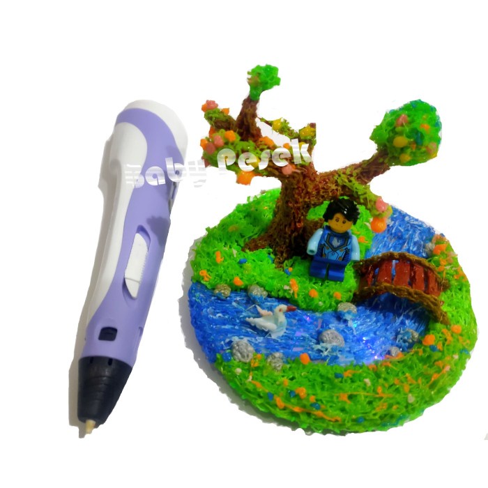 

3D Pen Printing Drawing Ultra Slim gambar Tiga Dimensi Mainan Kreasi