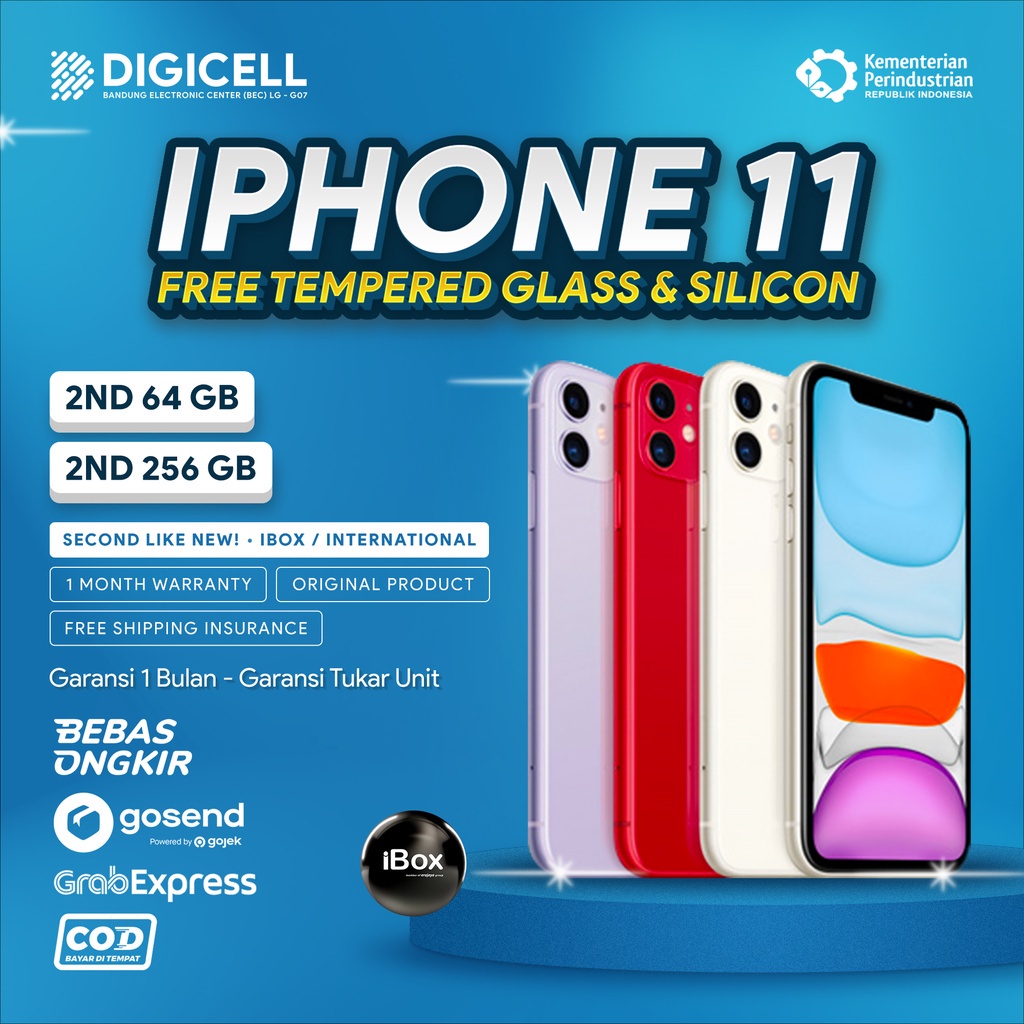 IPHONE 11 64 128 SECOND IBOX INTER LIKE NEW