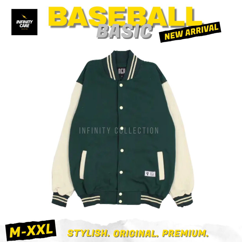 Varsity Jacket Jaket Baseball Wanita Polos Basic Premium Original