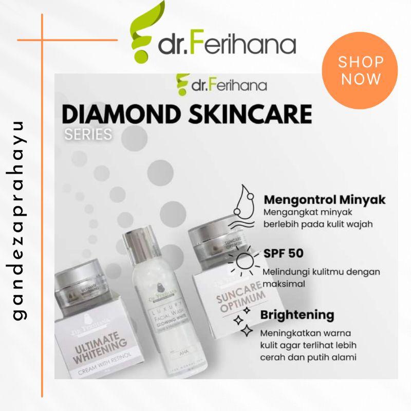 dr.Ferihana  PAKET LUXURY DIAMOND SILVER  Mengatasi Milia Mencerahkan dan melembabkan kulit Mengandu
