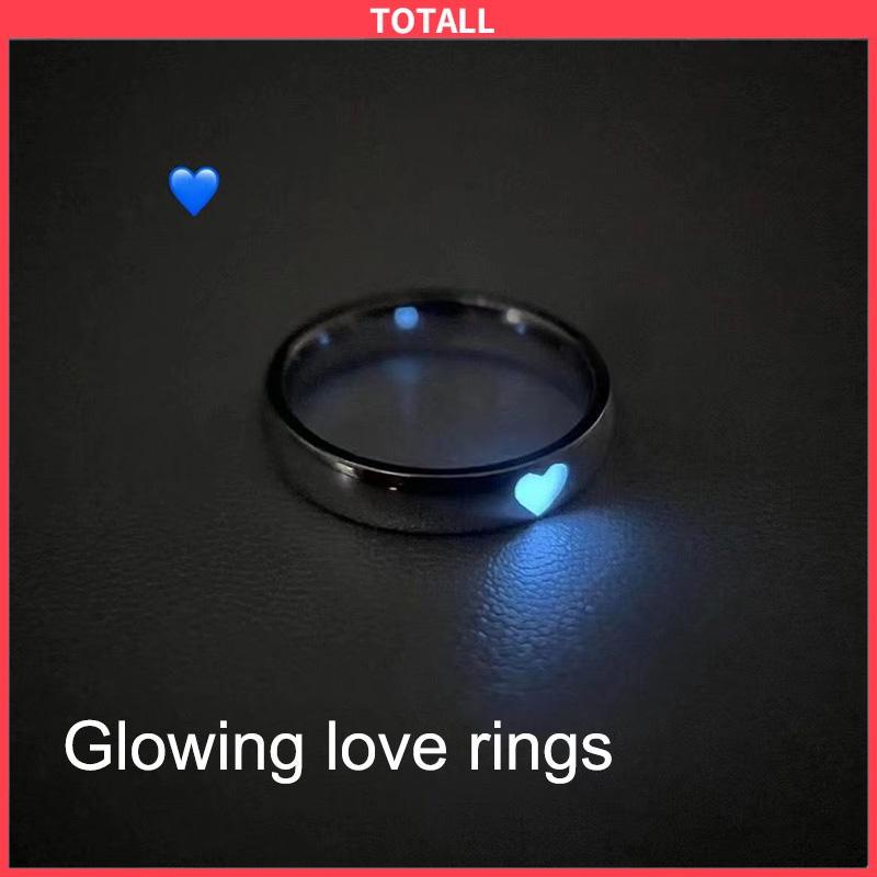 COD Cincin Cinta Luminous Retro Vintage Korea Gaya Untuk Wanita-Totall