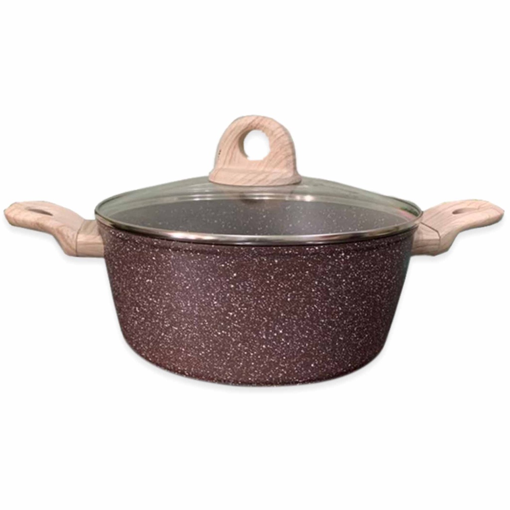 Panci Casserole 24cm Granite Granit Greblon C3 German Anti Lengket Dan Gores Alat Masak Serbaguna By Mykochen.ina