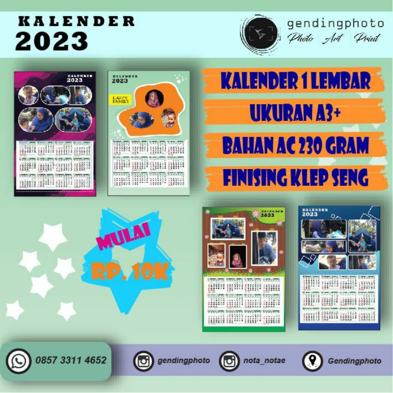

Kalender dinding Custom Foto pribadi A3+