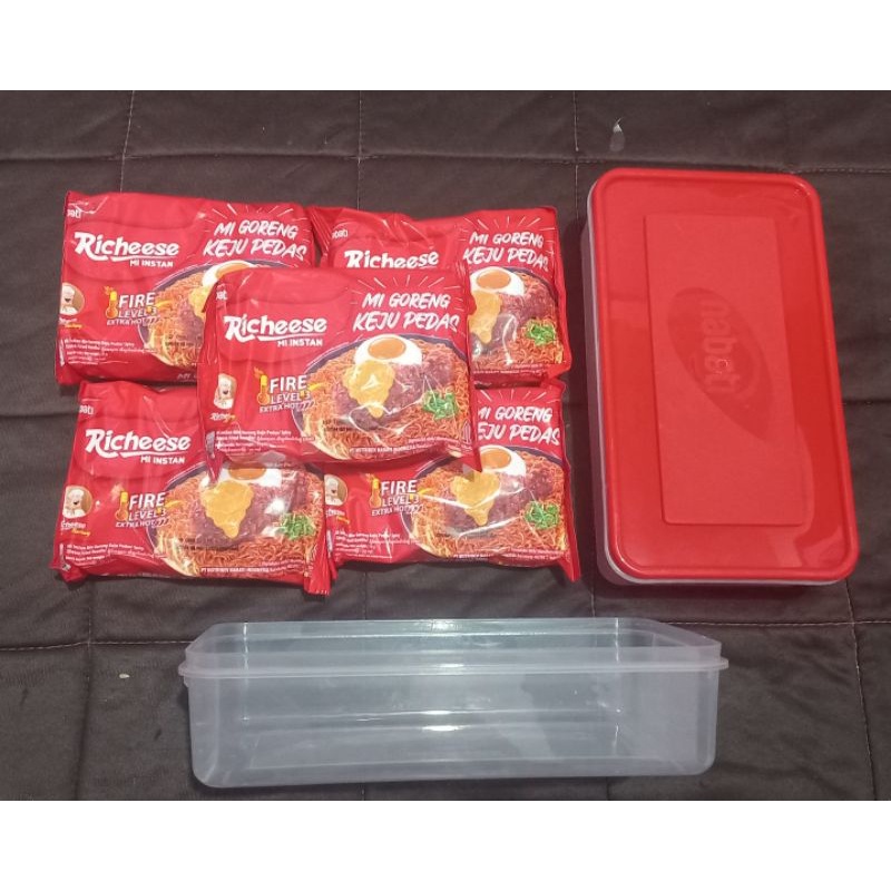 Jual mie richeese level 3/5 free lunch box/mangkok kaca | Shopee Indonesia