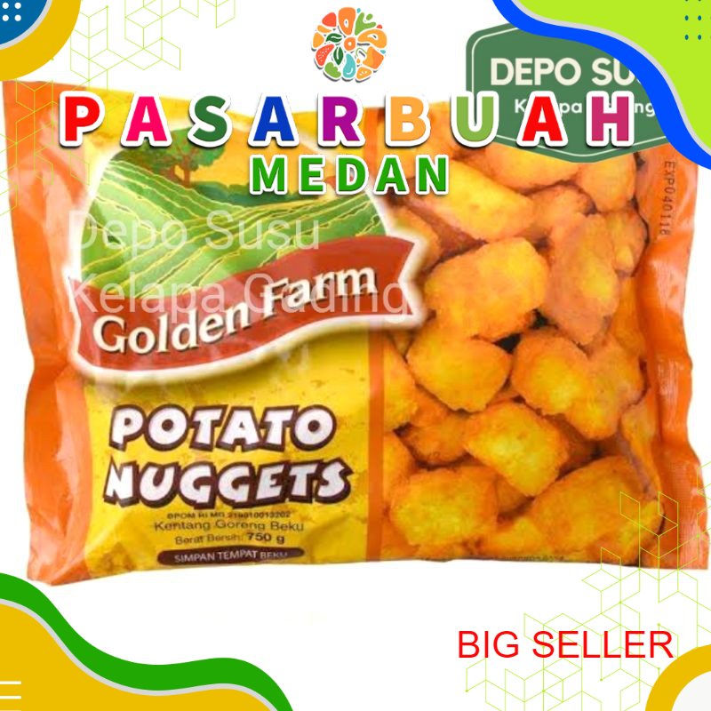 

Distributor Golden Farm Potato Nuggets 750gr | Kentang Goreng 750 GoldenFarm | PASAR BUAH MEDAN