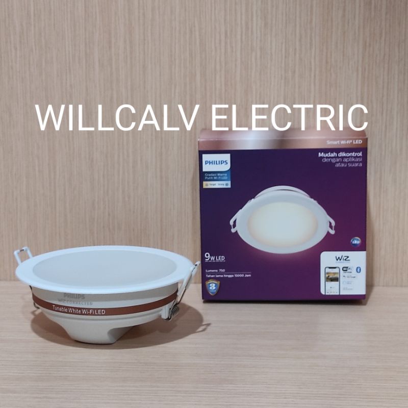 Lampu Philips Downlight led Smart wifi 9W TW Tunable white kuning putih