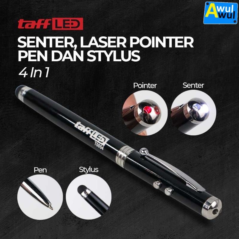 

Pulpen 4 in 1 (Stylus + Senter + Laser Pointer + Pen)