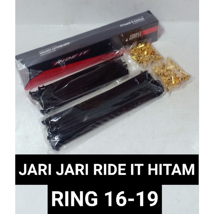 JARI JARI RUJI SET KLX 150 RIDE IT WARNA HITAM RING 19/16 16/19 ORIGINAL RIDE IT RUJI KLX 150 RING 1