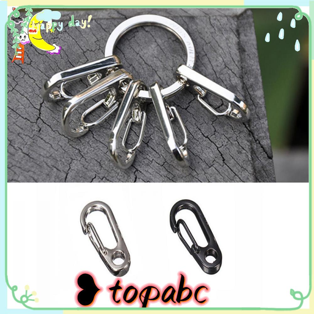 Top Pair Stainless Steel Carabiner EDC Alat Klip Split Ring