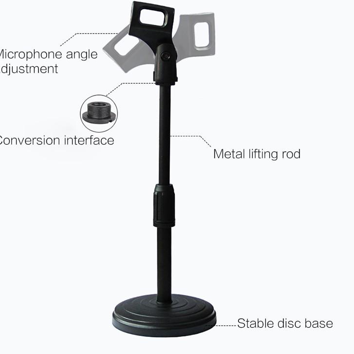 Siap Kirim bonkyo  Microphone Mic Stands for E300 BM800  Adjustable Desktop Stand Table