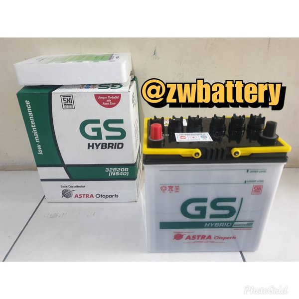 Aki Mobil Avanza -Xenia- Grand Max -Apv Ns40 Gs Astra Hybrid Aki Basah