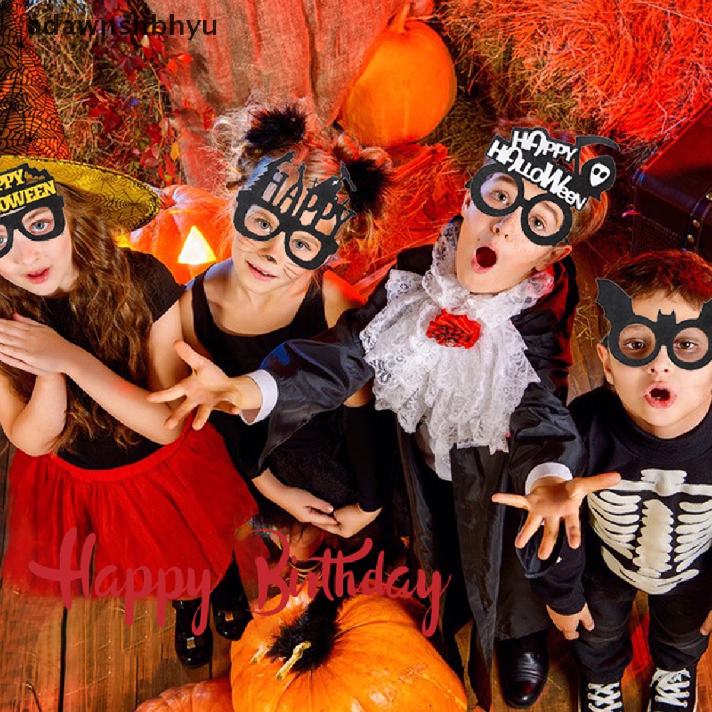 Adawnshbhyu Kacamata Pesta Halloween Tanduk Laba-Laba Labu Kacamata Lucu Pesta Ornamen Hadiah Rumit Props Foto Natal Prop Dekorasi Halloween Topeng ID