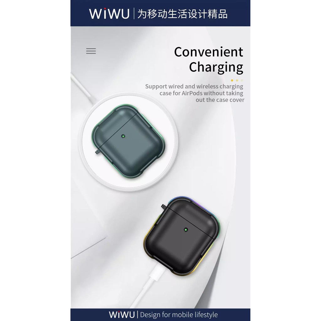 WIWU Defense Armor AirPods - Casing AirPods Bahan Aluminium Alloy