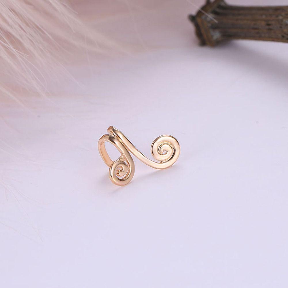 Mxbeauty Anting Wanita Manis Unisex Sederhana Bentuk Catatan Musik Fashion Perhiasan Niche Desain Non Piercing Alloy Akupresur Pelangsing Earrings