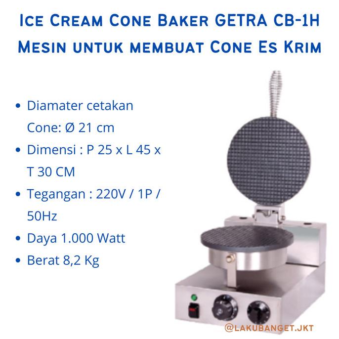 Ice Cream Cone Baker GETRA CB-1H / Mesin untuk Membuat Cone Es Krim