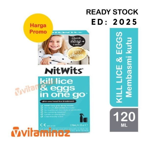 Saku Nitwits All In One Head Lice Solution - 120 Ml Obat Kutu Nitwit