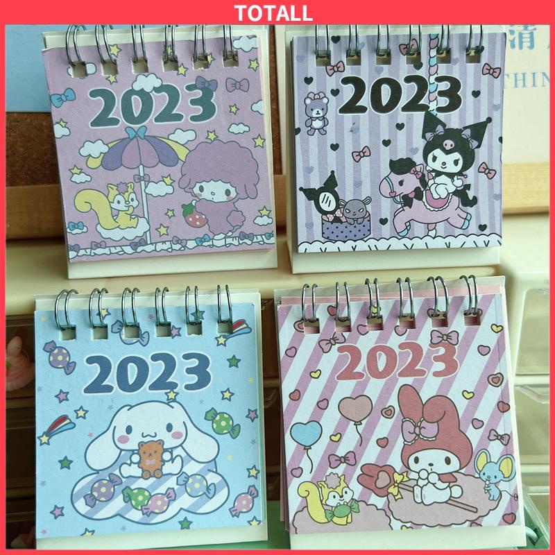 

COD Kalender Meja Mini 2023 Lucu Vertikal Anjing Kuromi Cinnamoroll Kalender Kecil-Totall