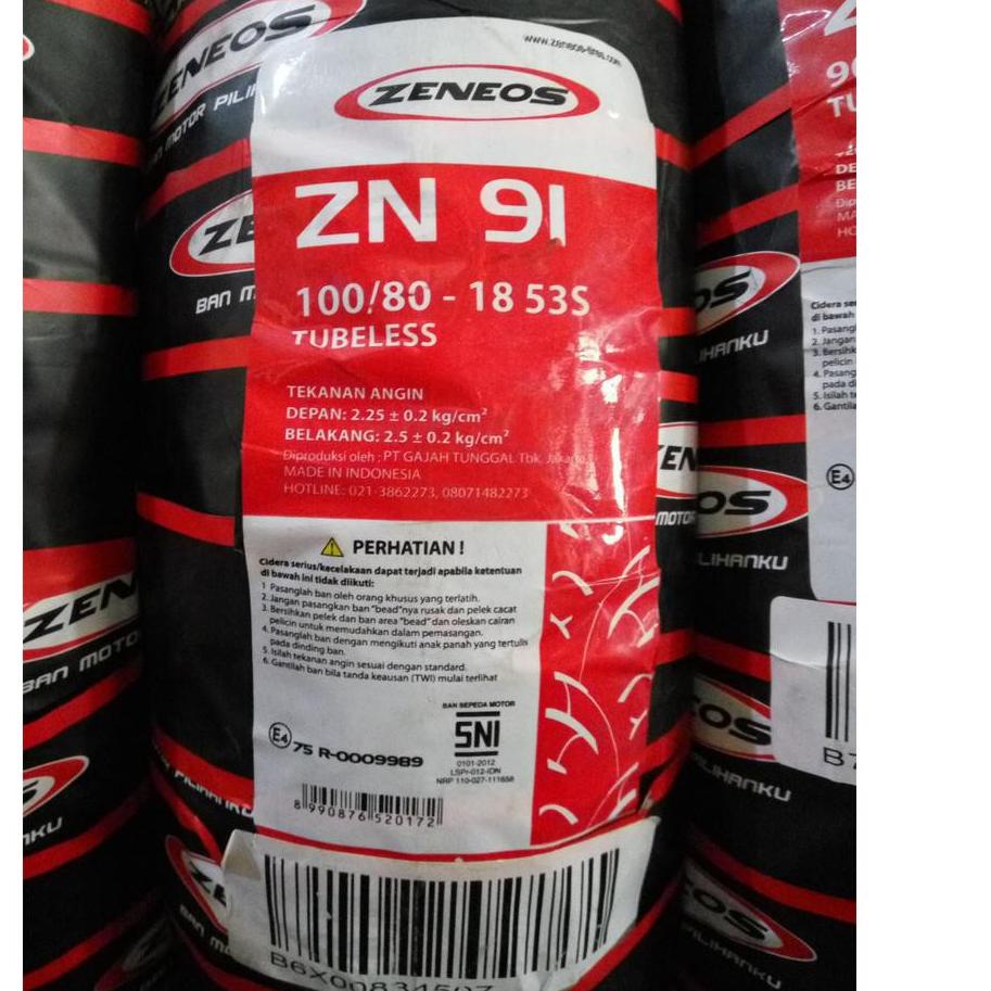 Stok Baru BAN MOTOR MOGE RING 18 BAN ZENEOS ZN91 BAN TUBLES MOTOR RING 18 BAN TUBLES MOTOR