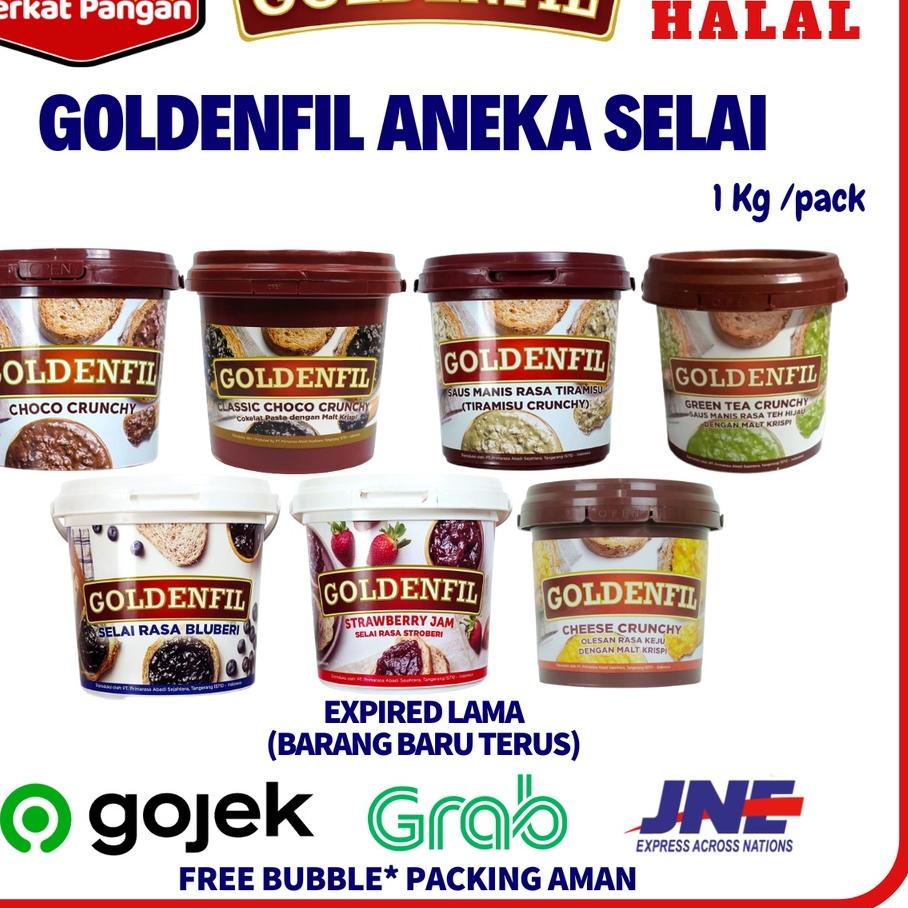 

Barang Baru GOLDENFIL Selai Choco Crunchy/ Dark Choco/ Hazelnut/ Cheese/ Strawberry/ Blueberry 1 Kg***