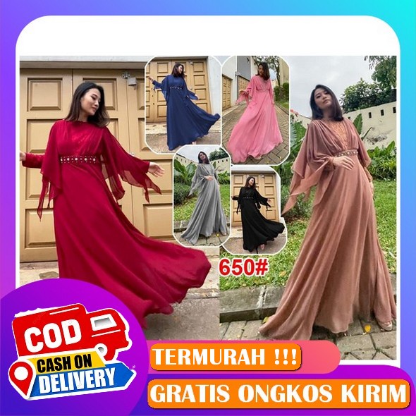 Baju Wanita Model Gamis Zoya Dress Terbaru 2023 Mat Ceruty Babydoll Anti Kusut Fashion Outfit Muslim