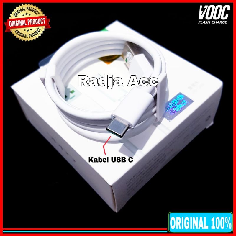 Kabel Data Oppo A77s Oppo Reno 8 Z 5G USB C ORIGINAL 100% VOOC Type C