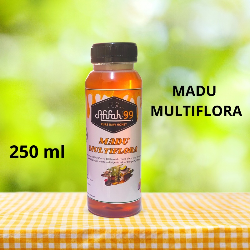 

Madu Afifah 99 - Madu Murni Asli Nektar Multiflora 250 ml - Madu Multiflora Grade A 100% Alami Pure Natural Raw Honey