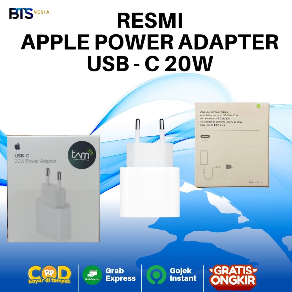 Charger Power Adapter 20W USB-C - Garansi Resmi iBox