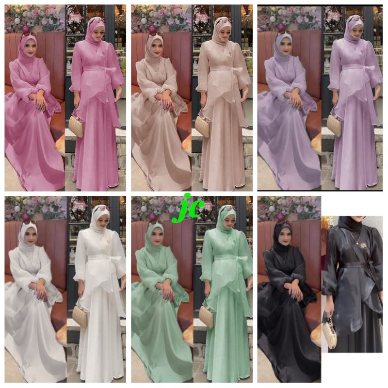 JCZR - Maxi Organza / Maxi Wanita Muslimah Terbaru