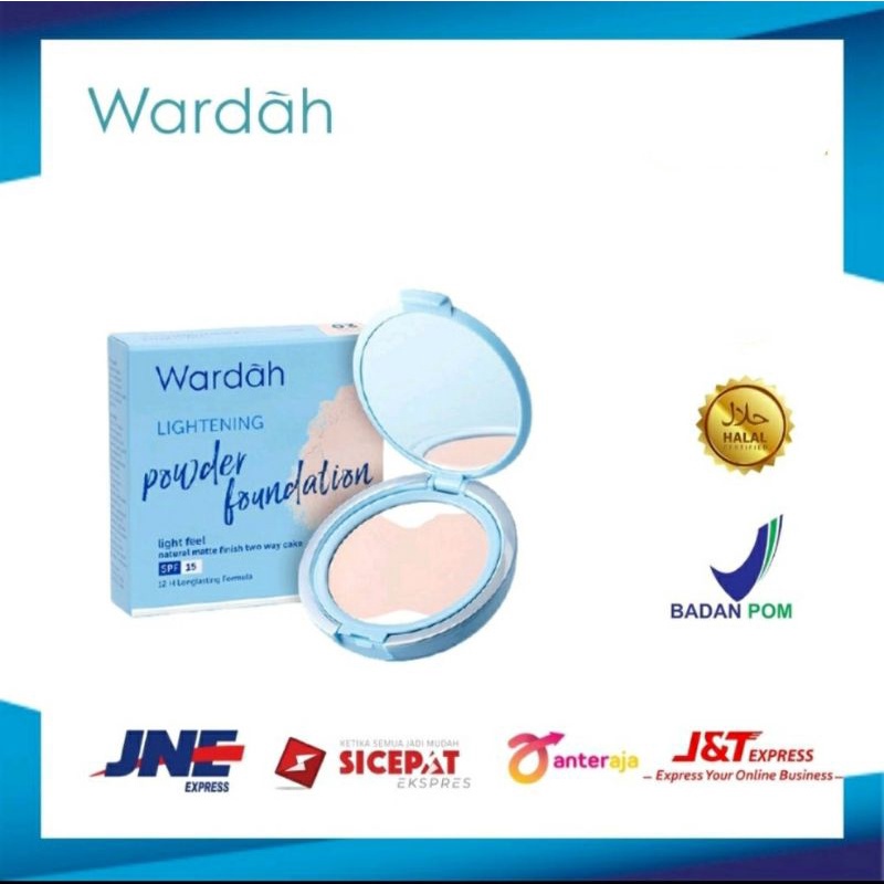 WARDAH Lighting Powder Foundation Light Feel | Two Way Cake Dengan Tempat